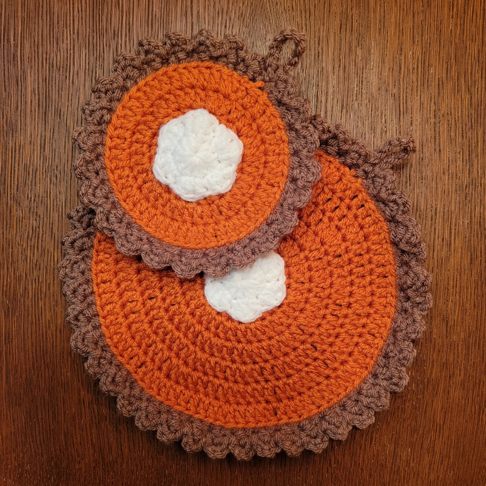 Handmade Pumpkin Pie Pot Holders